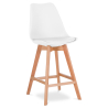 Buy Premium Brielle Scandinavian design bar stool with cushion - Wood White 59278 home delivery